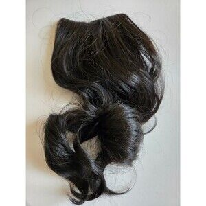 Soho Style Curled Cap with Clips and Drawstring Dark Brown